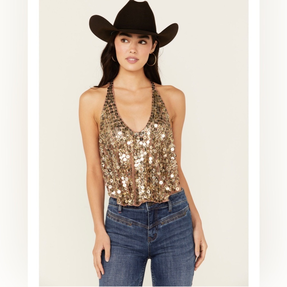 NEW Free People All That Glitters Tank
